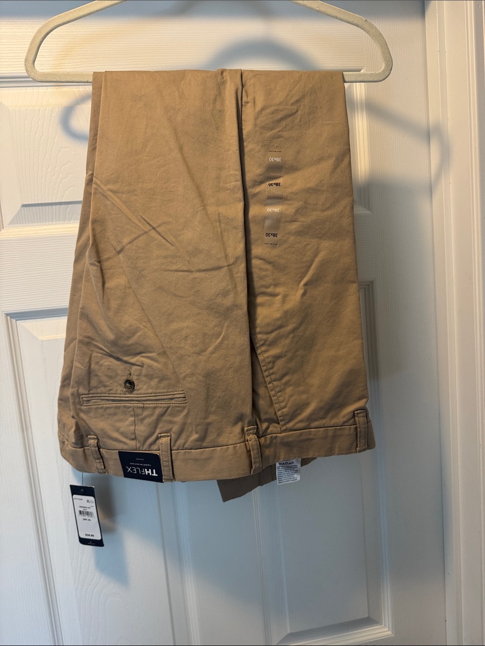 NWT Tommy Hilfiger TH Flex Men's Tan Chino Pants - Comfort Stretch size 38x30
